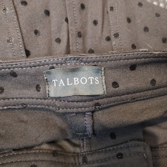 Talbot's Women's Black Polka Dot Soho 5-Pocket Straight Leg Pant 16W - Picture 5 of 6